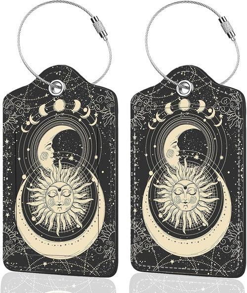 2Pack Luggage Tags for Suitcases, Cute Unique Pu Leather Cruise Luggage Tag by Unknown