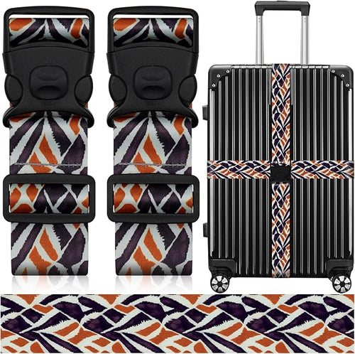 2 Pack Luggage Straps for Suitcases, Adjustable Travel Belt by ZHOMA