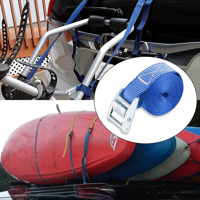 Cartman 1" x 12' Lashing Straps Cargo Tie-Down Strap Up to 600lbs, 6pk in Carry - Image 6