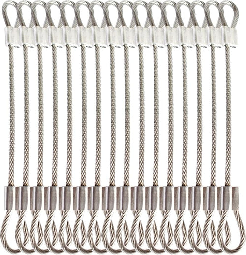 20 pcs 6 inch 3mm Thickness Stainless Steel Wire Cable by Bytiyar