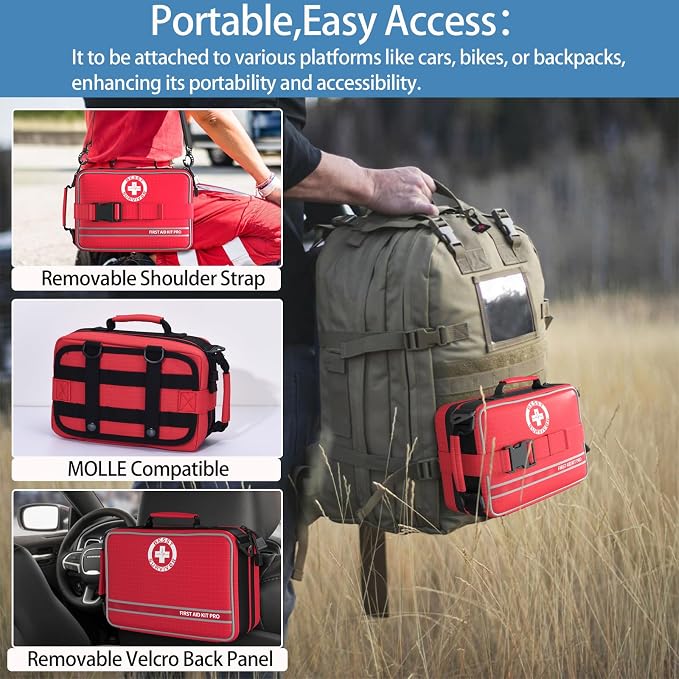 Comprehensive First Aid Kit for Home, Premium Emergency Trauma Kits - Image 5