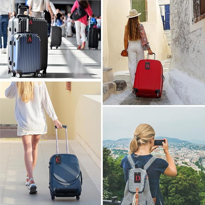 Gostwo 2 Pack Luggage Tags for Suitcases, 26 Initial Letter Travel Luggage - Image 5