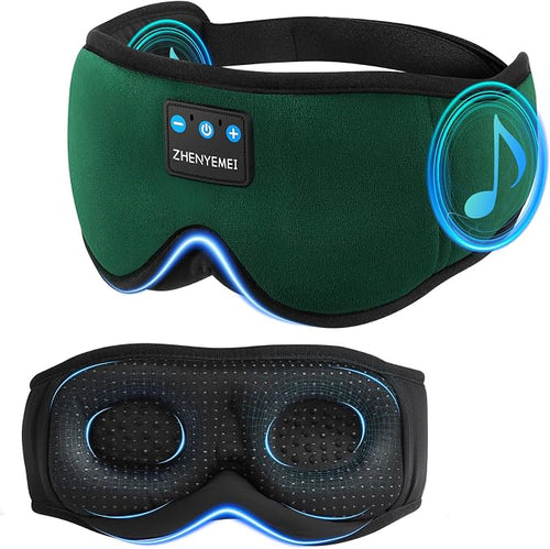 3D Sleep Mask with Bluetooth Headphones, Sleeping Headphones by RestEasyLiveCalm