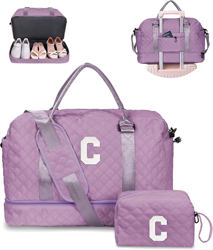 Birthday Gifts for Women-Initial Duffle Bag by Vogewood