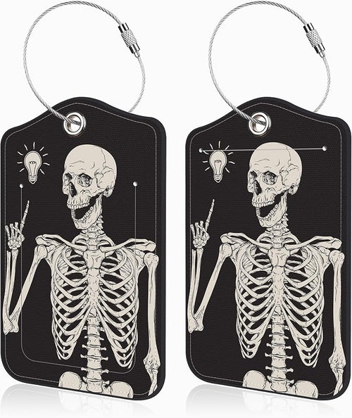 2 Pcs Human Skeleton Luggage Tags by Unknown
