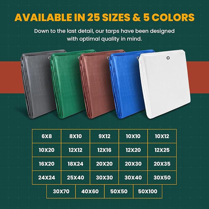 Trademark Supplies Heavy Duty Thick Material Waterproof Tarp Cover - Image 7