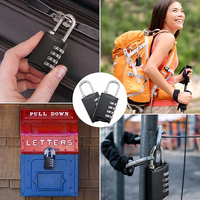 Moxweyeni 5 Pcs 4 Digit Combination Lock Small Combo Luggage Number Locks - Image 7