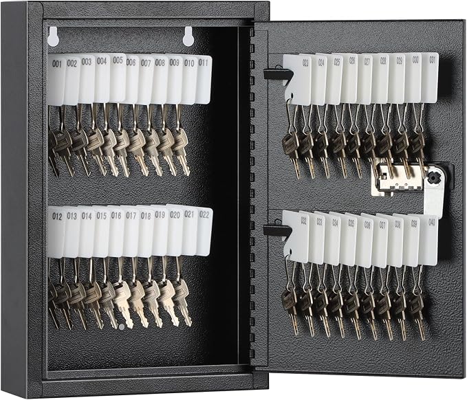 KYODOLED Locking Key Cabinet, 40 Key Storage Lock Box by KYODOLED
