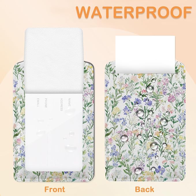 Colorful Vintage Watercolor Wildflower 3 PCS PU Leather Luggage Tags - Image 3