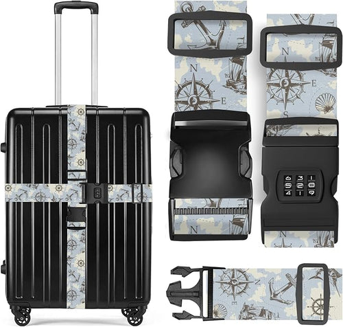 2 Pack Luggage Straps, Adjustable Cute Printing by ZSYTZL