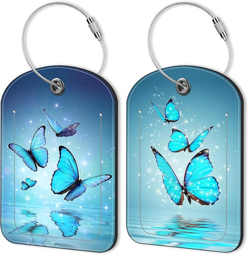 2 Pack PU Luggage Tags for Suitcase by Unknown