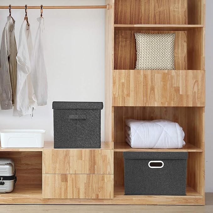 TYEERS Large Storage Bins with Lids, Collapsible, Fabric Storage Boxes - Image 4