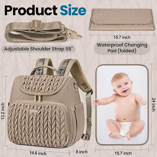 4 in 1 Convertible Diaper Bag Backpack, Waterproof Baby Diaper Bag - Image 2