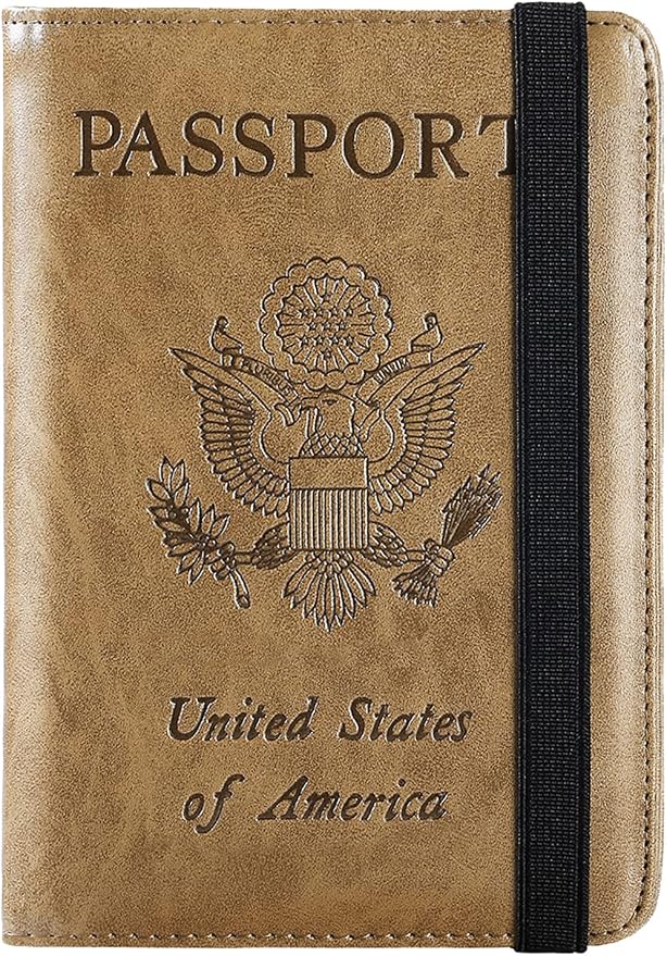 Passport Holder Cover Wallet Travel Essentials RFID Blocking Leather Card Case by PASCACOO