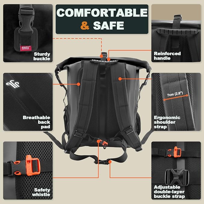 Waterproof Backpack Dry Bag 35L/55L/85L – Heavy Duty Roll-Top Hiking Backpack - Image 4