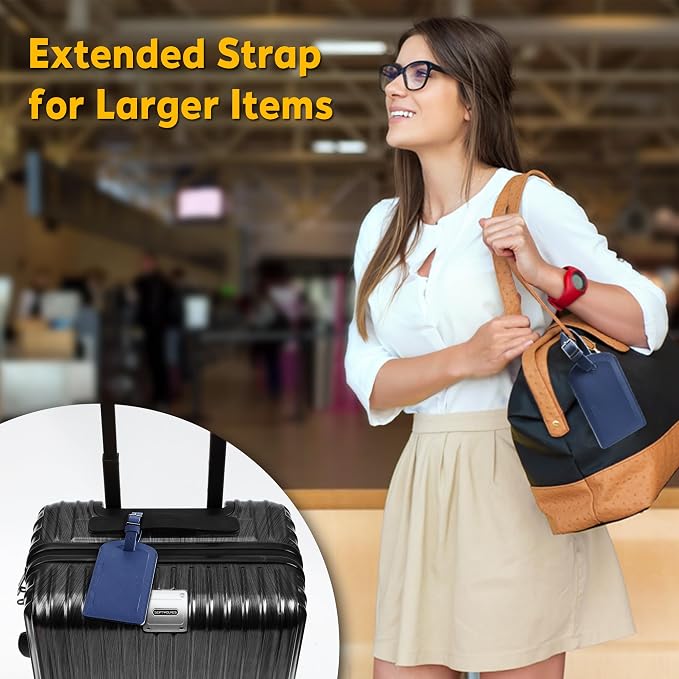 3 Pack Luggage Tags for Suitcases, TSA Approved Bag Tags, Baggage Tags - Image 5