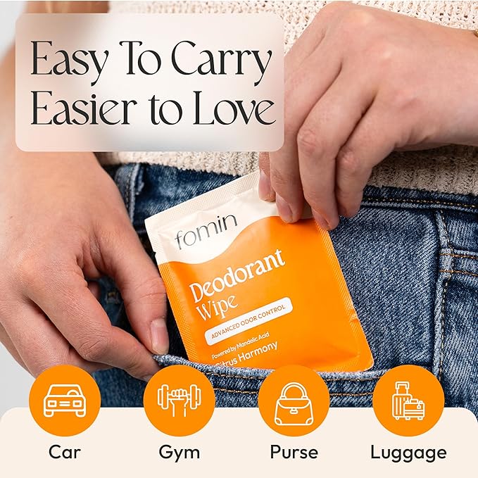 FOMIN Acidified Travel Deodorant Wipes - Image 4