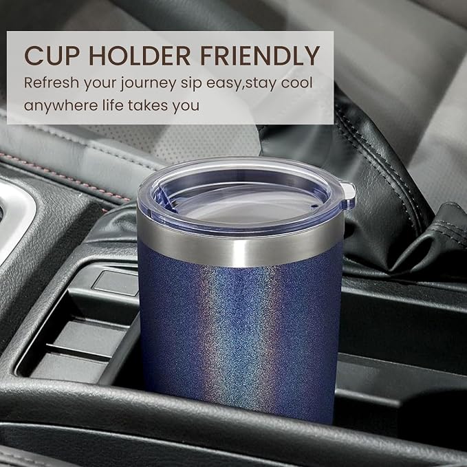 MEWAY 20oz Tumbler 4 Pack Double Wall Vacuum Insulated Travel Glitter Mug Bulk - Image 7