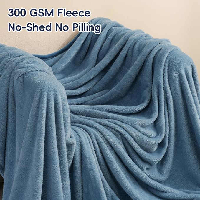 PHF Ultra Soft Fleece Blanket Twin Size, No Shed No Pilling Luxury Plush Cozy - Image 3