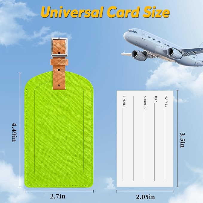 3 Pack Luggage Tags for Suitcases, TSA Approved Bag Tags, Baggage Tags - Image 2