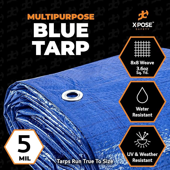 Better Blue Poly Tarp 15' x 30' - Image 2