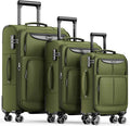 SHOWKOO Luggage Sets 3 Piece Softside Expandable Lightweight Durable Suitcase by SHOWKOO