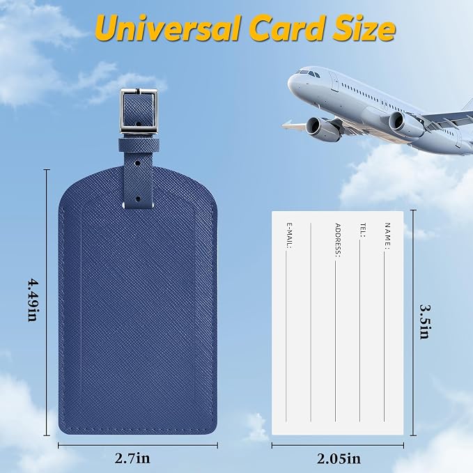 3 Pack Luggage Tags for Suitcases, TSA Approved Bag Tags, Baggage Tags - Image 2