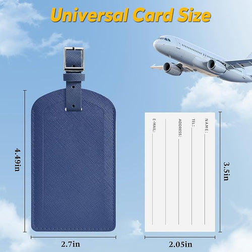 3 Pack Luggage Tags for Suitcases, TSA Approved Bag Tags, Baggage Tags - Image 2