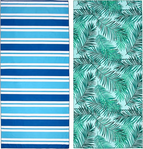 2 Pack Microfiber Beach Towel, Oversized Microfiber Pool Towel 75”x 35” by PYSUPERMODE