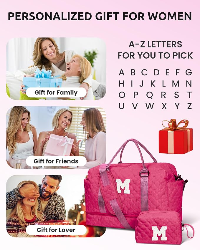 Gifts for Teen Girls 12-14, Birthday Gift-Initial Travel Bag - Image 2