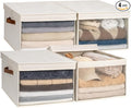 StorageWorks Storage Bins with Lid and Clear Window, Fabric Storage Boxes with by StorageWorks