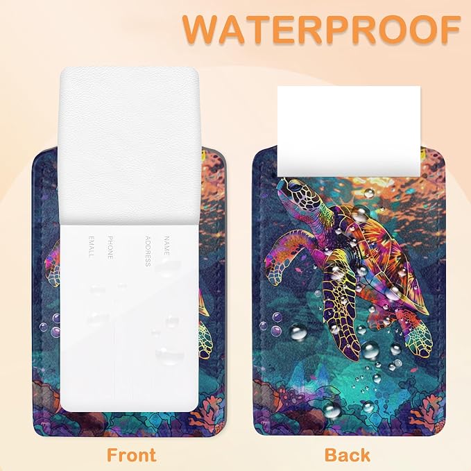 Colorful Turtle Shark 3 Pack PU Leahter Luggage Tag - Image 3