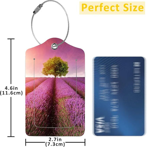2 Pack Luggage Tags for Suitcases, Stunning Lavender Field Luggage Tag - Image 2