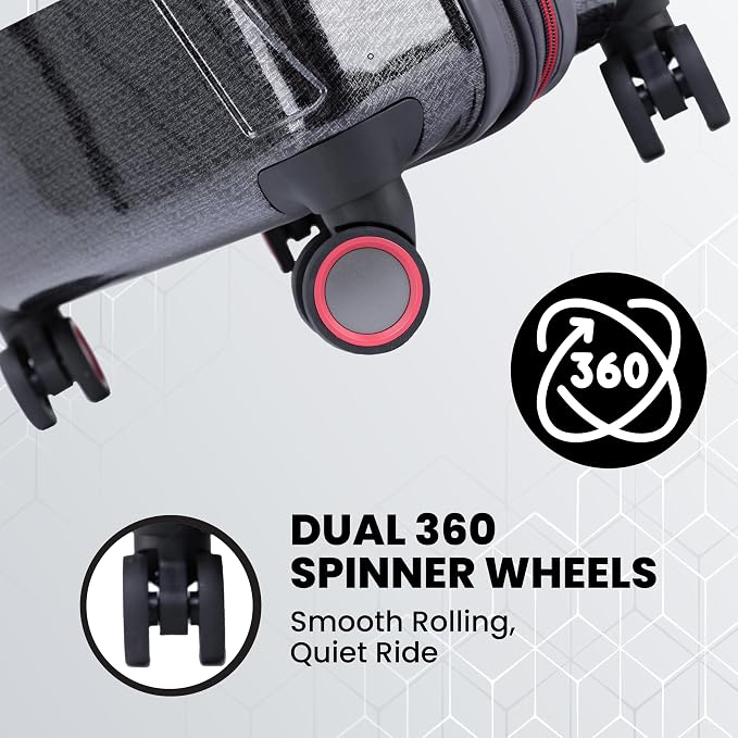 Spyder Traverse 3 Piece Luggage Set, 360° Spinner Wheels, TSA Approved Lock - Image 2