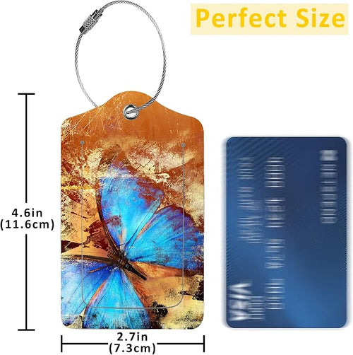 2 Pack Luggage Tags for Suitcases, PU Leather Id Label Luggage Tags - Image 2
