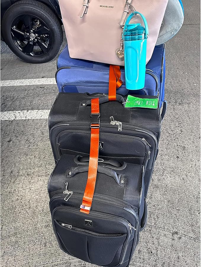 2Pack Luggage Straps for Suitcases, Travel Connector for Carry On Bag, Add Bag - Image 8