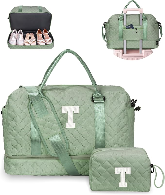 Gifts for Preteeens Girls 10-13-Initial Girl Travel Bag by Vogewood