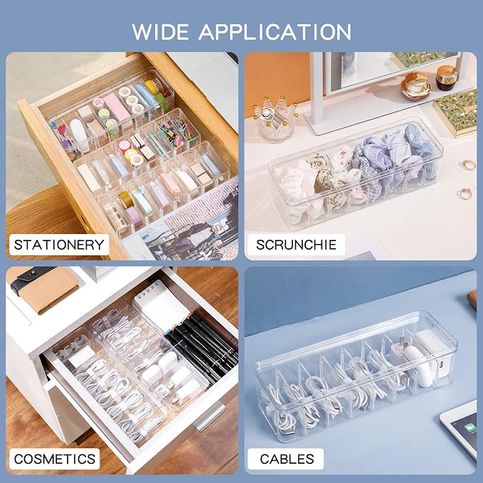 Yesesion Clear Plastic Cable Organizer Box - Image 4