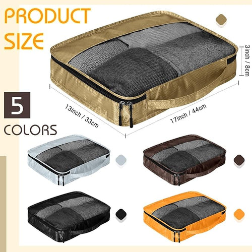 5 Pcs Packing Cubes for Suitcase Large Travel Cubes Carry on Luggage Organizer - Image 2