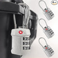 4 Pack TSA Approved Travel Luggage Locks, Cable Combination Lock, 3 Digit by LAFENLIN-HardCaseLock