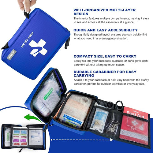 300 PCS First Aid Kit for Home, Businesses, Sports & Outdoor, Premium - Image 2