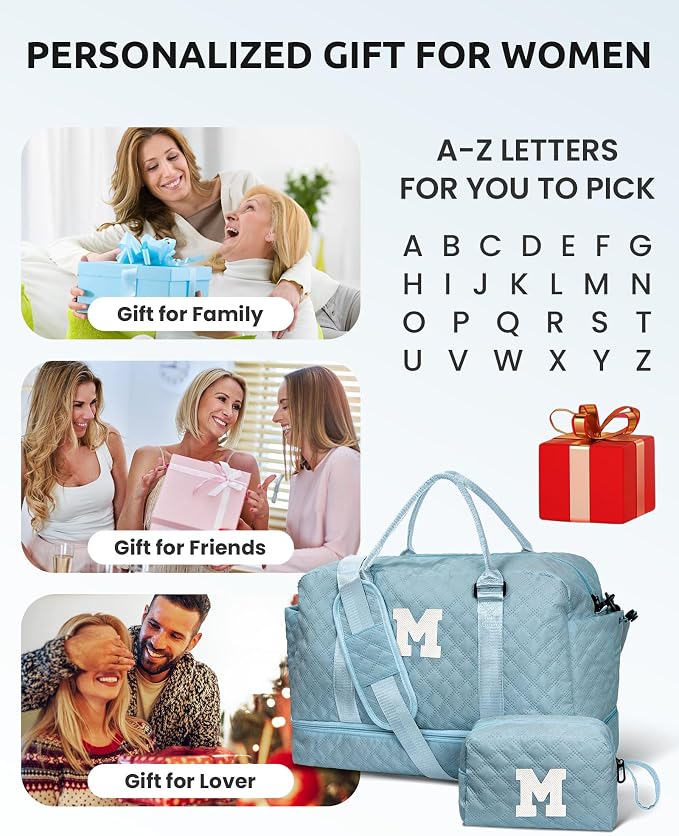 Gifts for Granddaughter-Initial Duffle Bag - Image 2