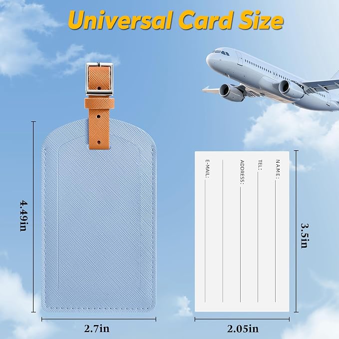 3 Pack Luggage Tags for Suitcases, TSA Approved Bag Tags, Baggage Tags - Image 2