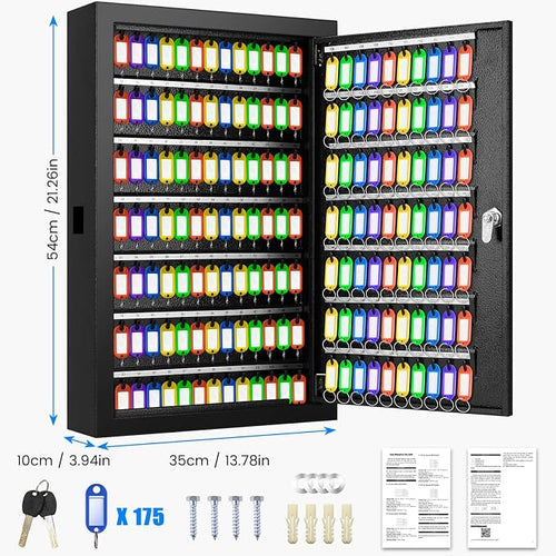 175 Keys Key Lock Box, Anti-Theft Key Cabinet - Image 2