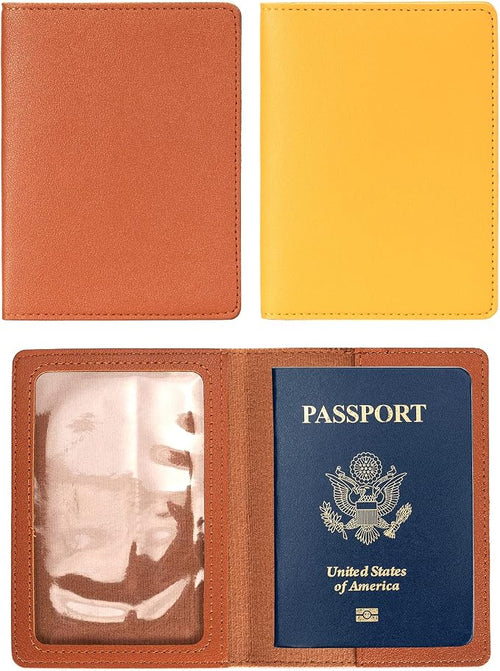 2 Pack Passport covers and Vaccine Card Holder Arouselove PU Leather Passport by Unknown