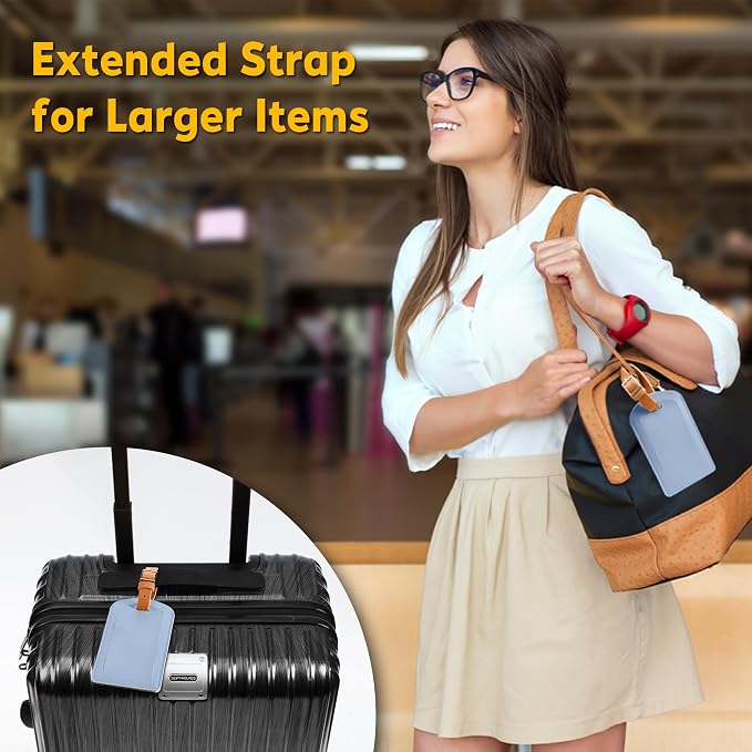 3 Pack Luggage Tags for Suitcases, TSA Approved Bag Tags, Baggage Tags - Image 5