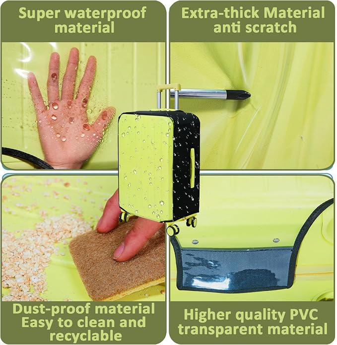 Clear PVC Suitcase Covers Protectors Transparent Luggage Cover Waterproof - Image 4