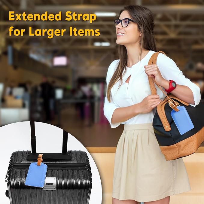 3 Pack Luggage Tags for Suitcases, TSA Approved Bag Tags, Baggage Tags - Image 5