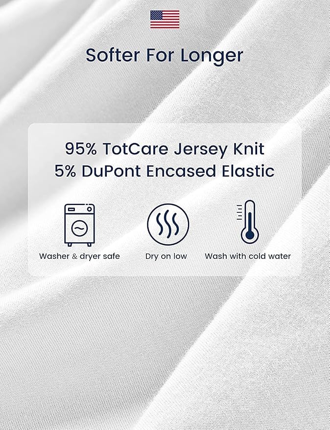 TotAha Premium Soft Graco Pack n Play Sheets Fitted, Super Stretchy Jersey Knit - Image 5