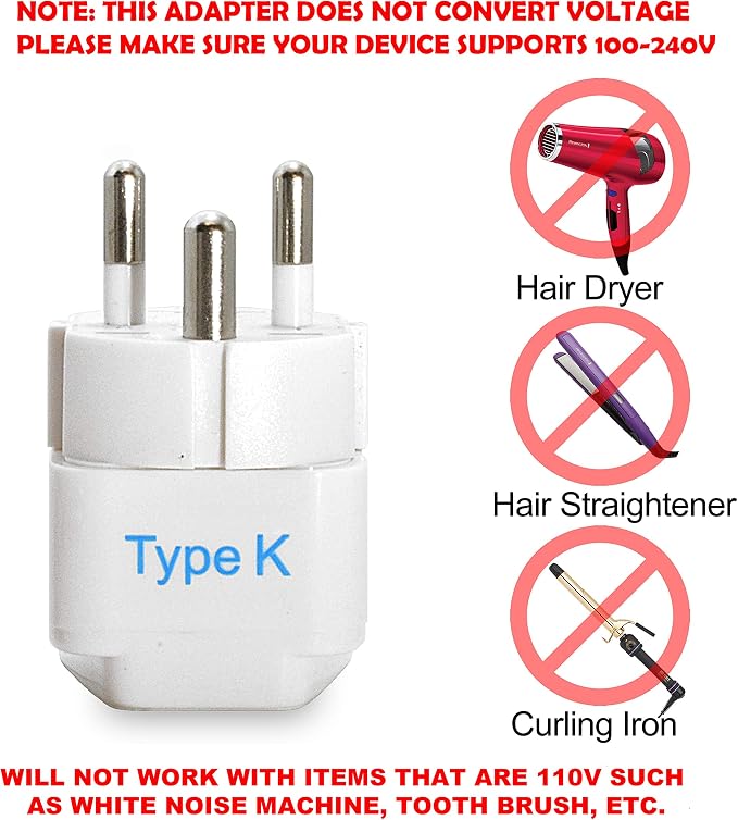 Ceptics Denmark Travel Plug Adapter - Image 2